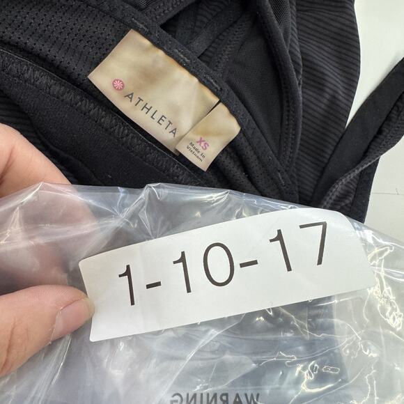 Athleta Tank Top Womens Extra Small Black Transcendence Strappy Athletic - Picture 5 of 11